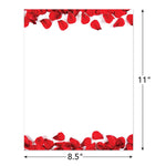 Great Papers Red Rose Petals Elegance Everyday Letterhead, Multicolored, 50 Sheets/Pack (2025006)