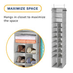 Whitmor Hanging Shoe and Accessory Organizer, Gray (5455-8111)