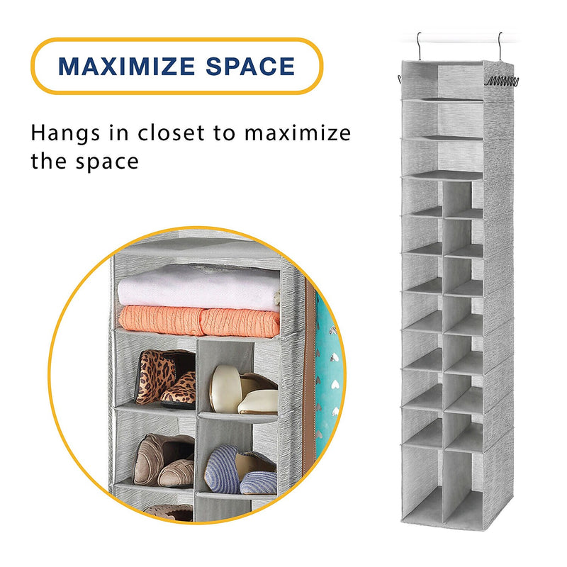 Whitmor Hanging Shoe and Accessory Organizer, Gray (5455-8111)