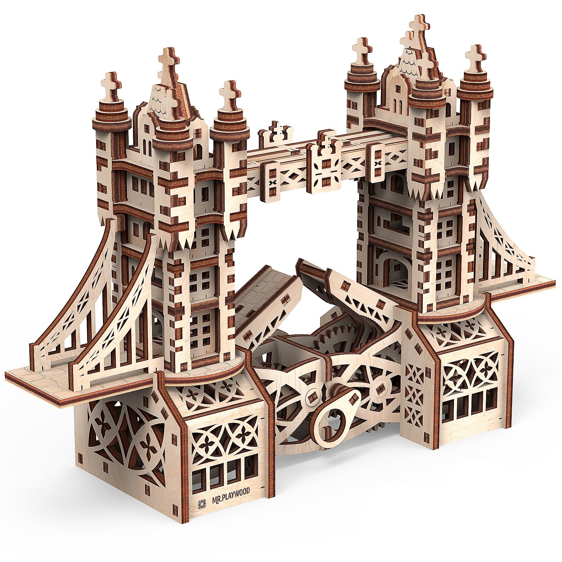 Mr.Playwood Tower Bridge S 3D Wooden STEM Model, 226 Pieces/Set (AVRAV1612302)