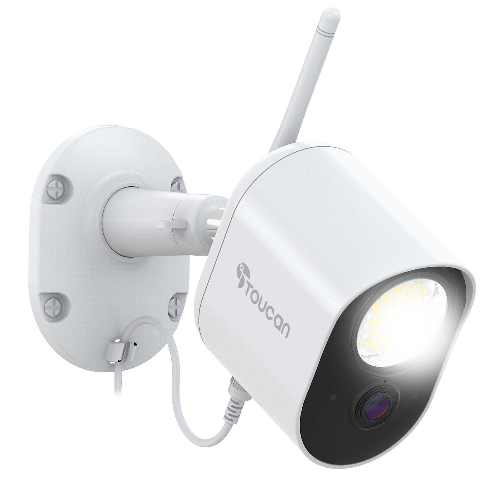 Toucan Floodlight Wireless Outdoor Smart Plug-In Security Camera with Night Vision, 2-Way Talk, Siren (TSLC10WU)