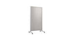 Ghent EZ Magnetic Glass Mobile Dry-Erase Whiteboard, Aluminum Frame, 75"H x 38"W (EZ1MA7538GY)