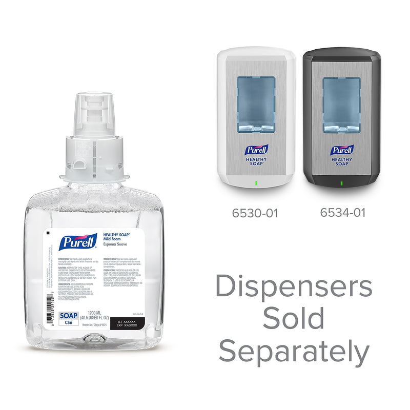 PURELL HEALTHY SOAP Foaming Hand Soap Refill for CS6 Dispenser, 1200 ml, 2/Carton (6574-02)