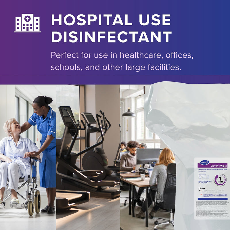 Diversey Oxivir 1 Disinfecting Wipes Refill, 160 Wipes/Container, 4/Carton (100850925)