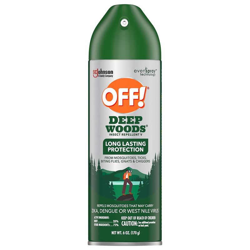 OFF! Deep Woods V Aerosol for Mosquitos, Alcohol Odor, 6 oz. (333242)
