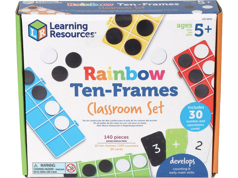 Learning Resources Rainbow Ten-Frames Classroom Set (LER6641)