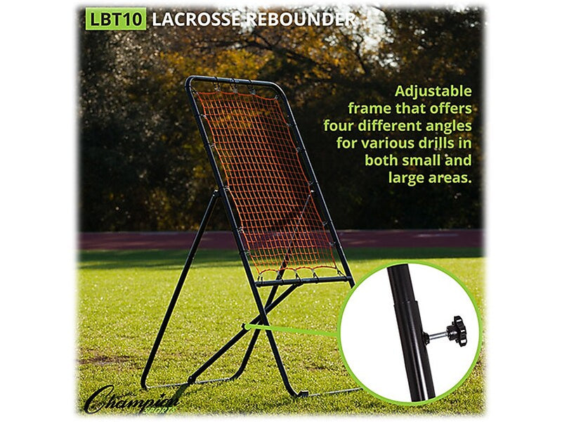Champion Sports Lacrosse Ball Rebounder, Black/Orange (LBT10)