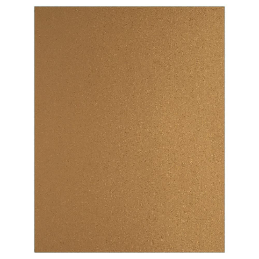 JAM Paper Foil 2-Sided 8.5" x 11" Color Multipurpose Paper, 24 lbs. Gold, 50 Sheets/Ream (1683736)