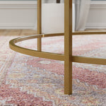 Sauder International Lux 36"Dia Round Coffee Table, Sindoori Mango (428214)