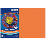 Tru-Ray 12" x 18" Construction Paper, Electric Orange, 50 Sheets/Pack, 3 Packs/Bundle (PAC103405-3)