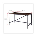 Alera Industrial Series Table Desk, 47.25w x 23.63d x 29.5h, Modern Walnut