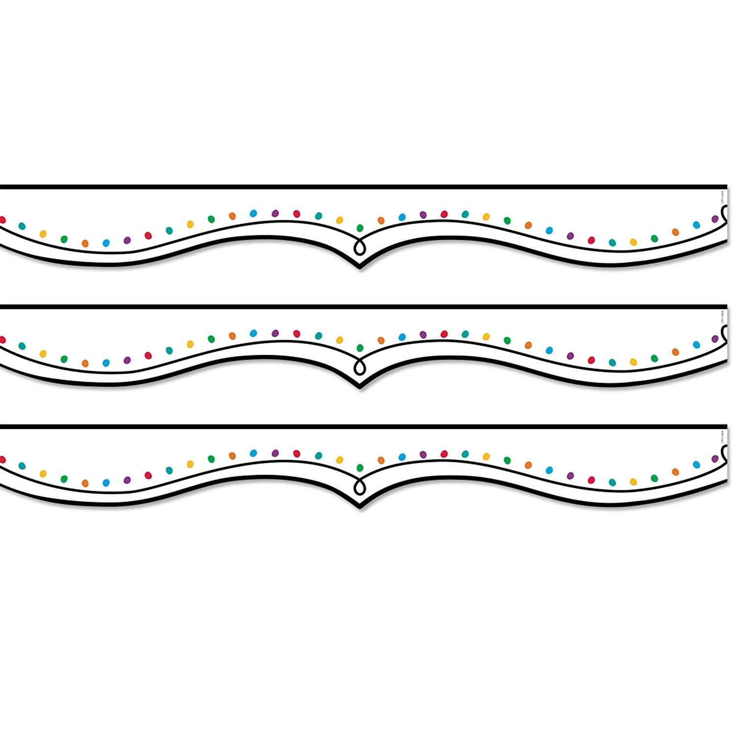Creative Teaching Press EZ Border, 2.75" x 3" x 2', Color Dotted Swirl, 24/Pack, 3 Packs/Bundle (CTP10484-3)