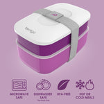 bentgo Classic All-in-One Bento Box, 2-Compartment, Purple (BENTGO-P)