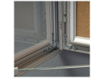 Azar Enclosed Cork Bulletin Board, Gray/Silver Frame, 2.48" x 1.92" (300223)