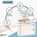 AdirOffice Steel Multipurpose Interoffice Mailbox Drop Box, Medium, White (631-02-WHI-PKG)