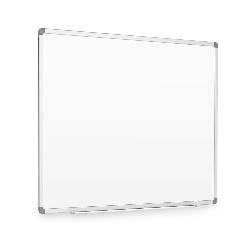 Luxor Magnetic Porcelain Dry-Erase Whiteboard, Aluminum Frame, 48"W x 36"H (DEWM002)