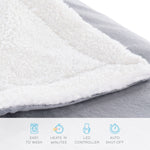 Pure Enrichment Heated Micromink & Sherpa Large Throw Blanket (PEHTTHRO-G-RT)