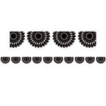 Teacher Created Resources Die-Cut Border Trim, 2.75" x 2.92', Black and White Fiesta, 12/Pack, 6 Packs/Bundle (TCR6107-6)