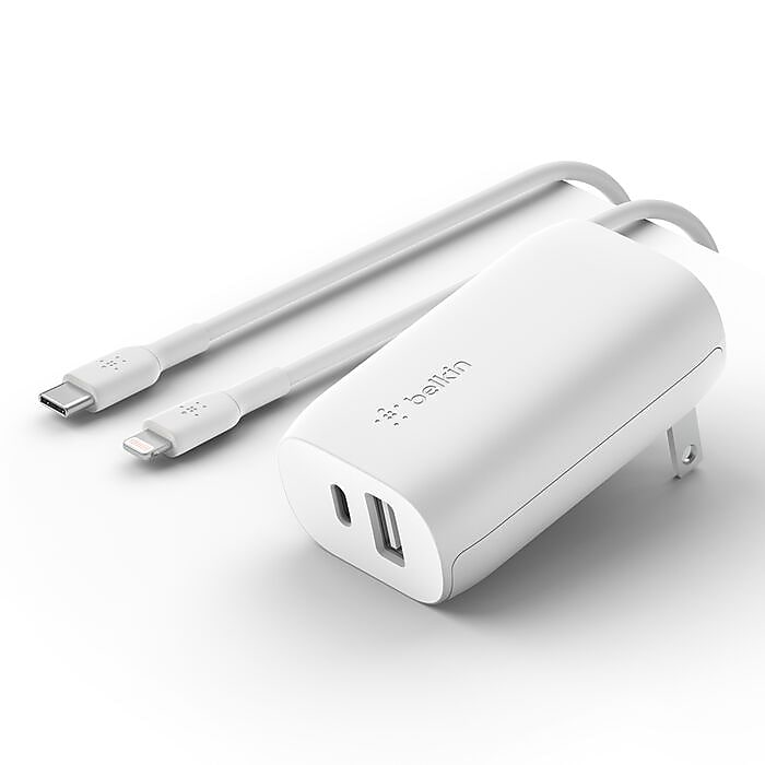 Belkin BOOSTCHARGE USB Type-A/C Universal Dual Wall Charger, White (WCB007dq1MWH-B5)