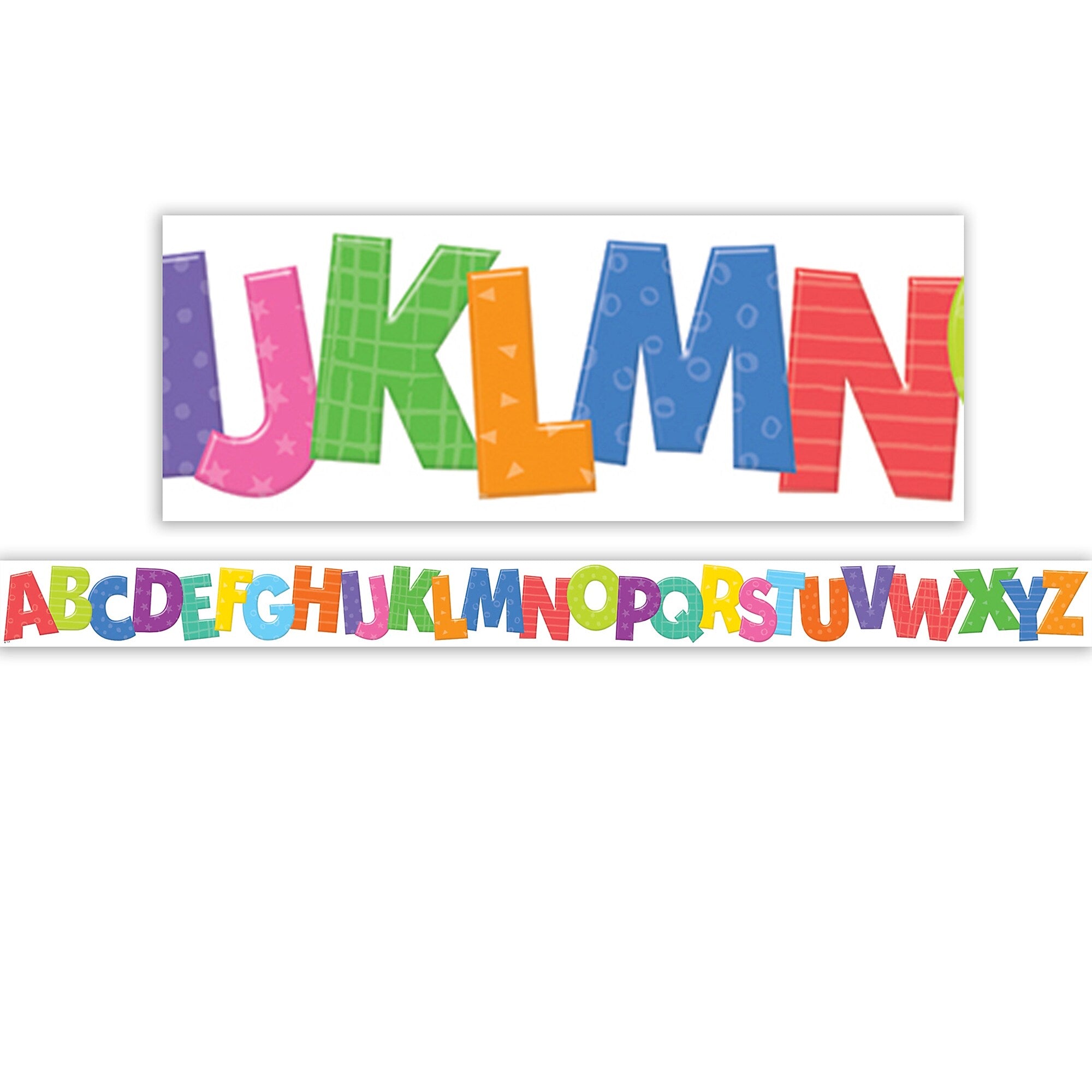 Teacher Created Resources Die-Cut Border Trim, 2.75" x 2.92', Colorful Alphabet, 12/Pack, 6 Packs/Bundle (TCR6916-6)