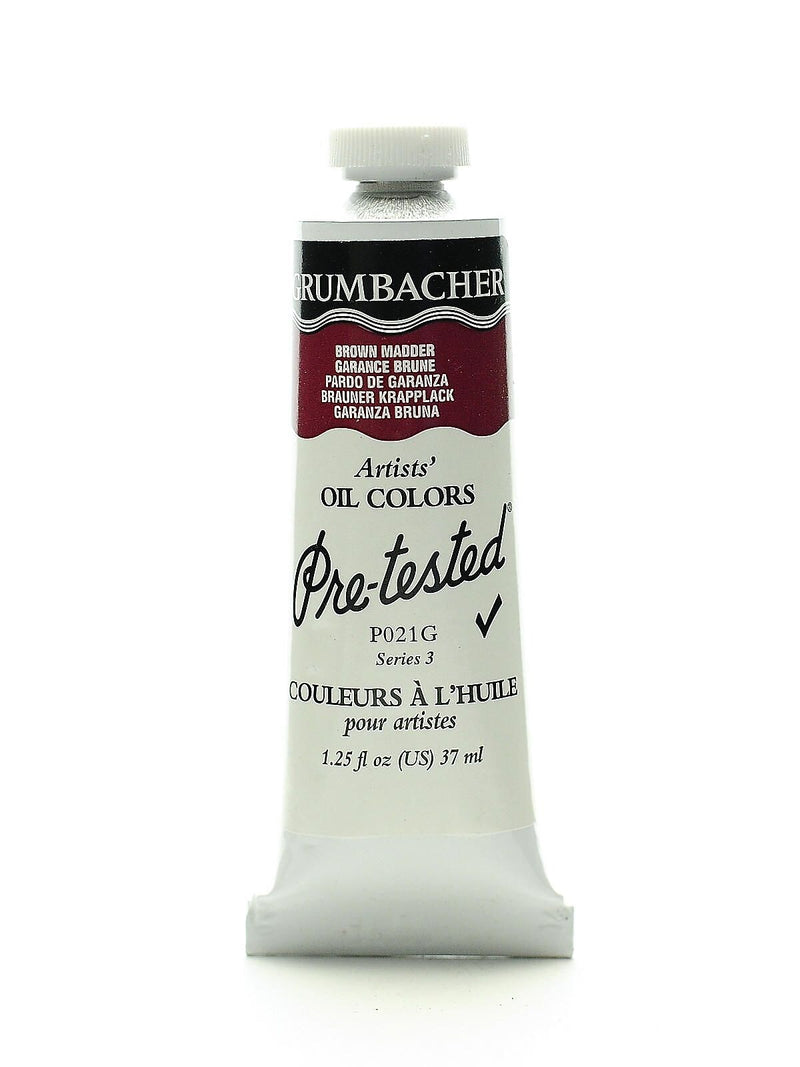 Grumbacher Pre-Tested Artists Oil Colors Brown Madder P021 1.25 Oz.