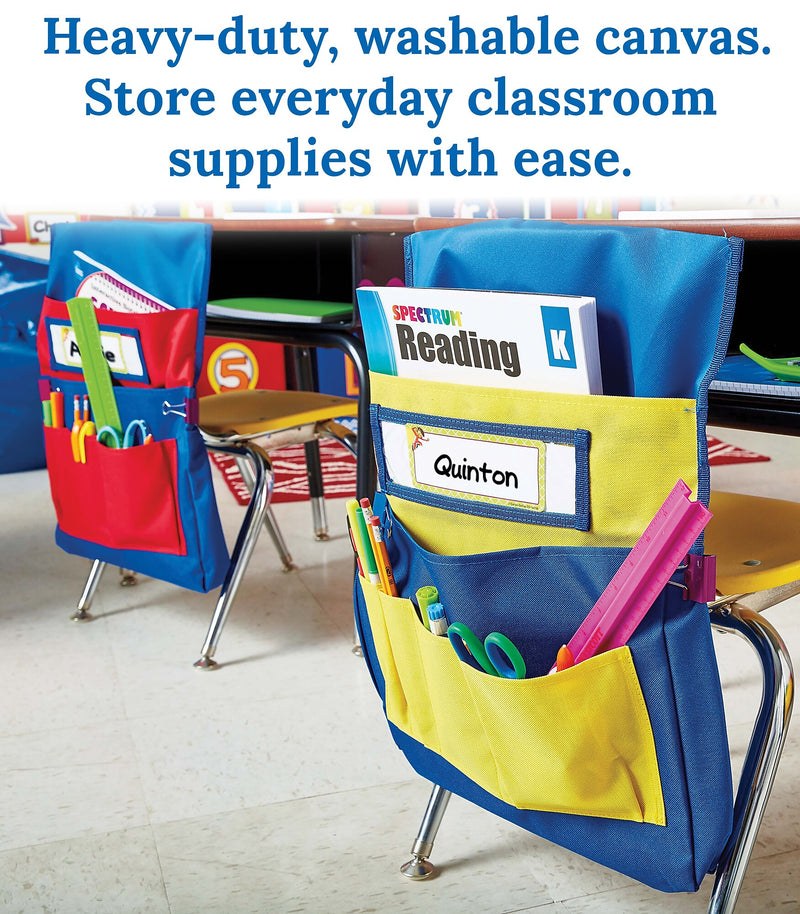 Carson Dellosa Education Yellow and Blue Chairback Buddy, 6 Pack