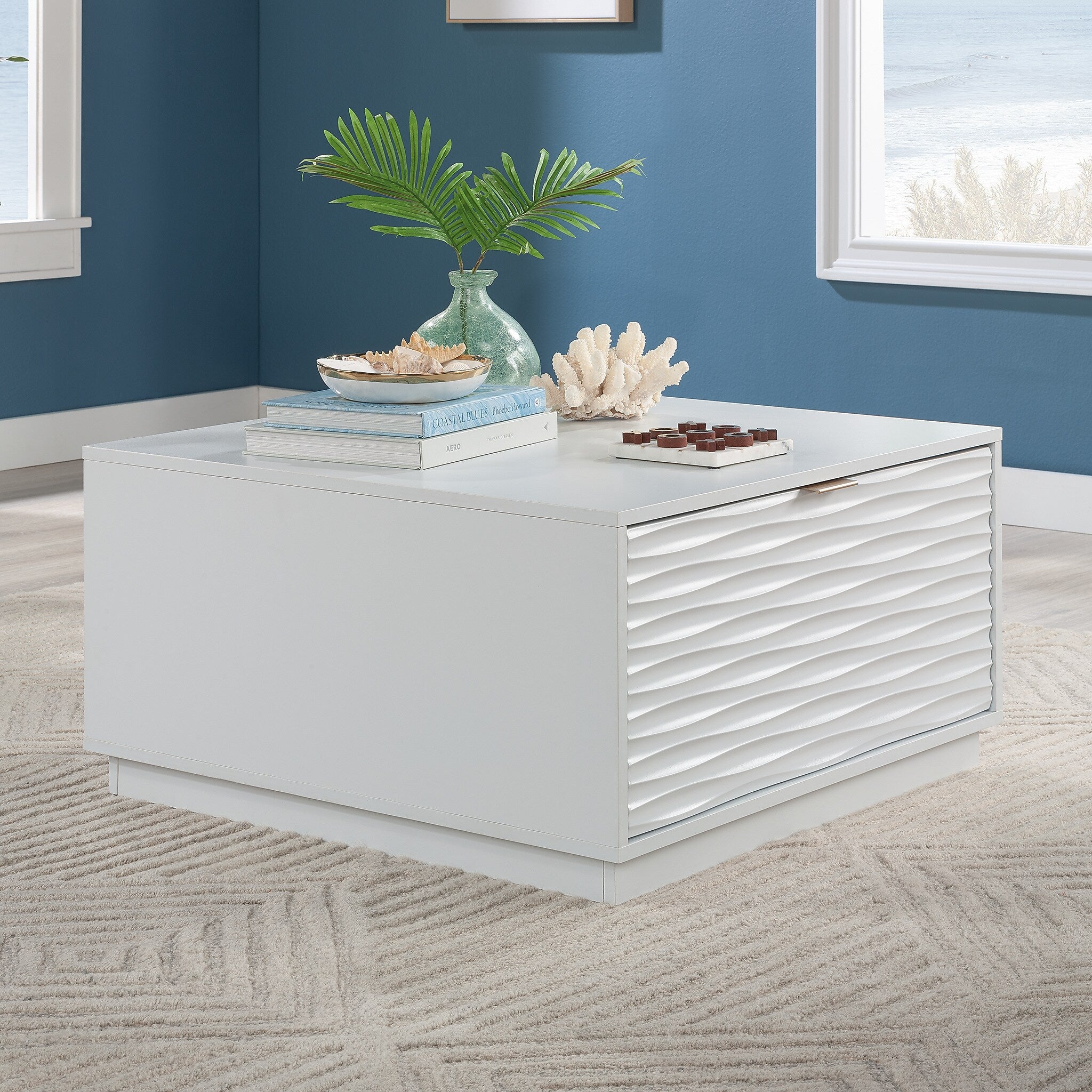 Sauder Morgan Main 30"W x 31"D Coffee Table, White (434923)