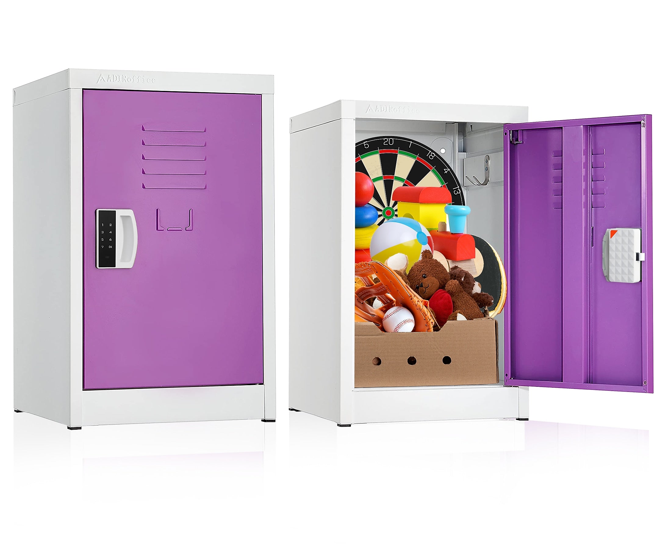 AdirOffice 24"H Single Tier Purple Storage Locker (ADI629-02-PUR-DL)