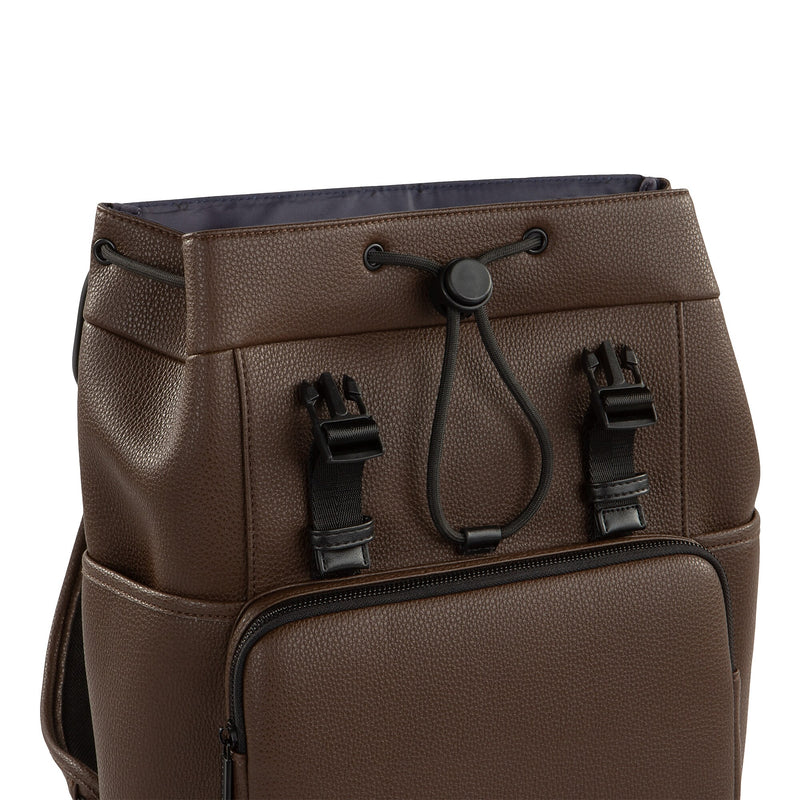 Bugatti Central Laptop Backpack, Medium, Brown (BKP2434BU-BROWN)