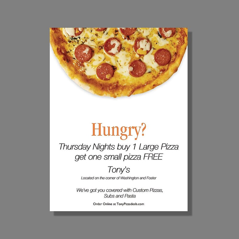 Full Color Poster 18" x 24", 100 lb. White Semi-Gloss, Front Only, Qty 20