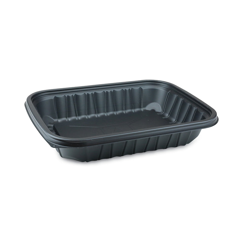Pactiv Evergreen EarthChoice Entree2Go Takeout Container, 64 oz, 11.75 x 8.75 x 2.13, Black, Plastic, 200/Carton