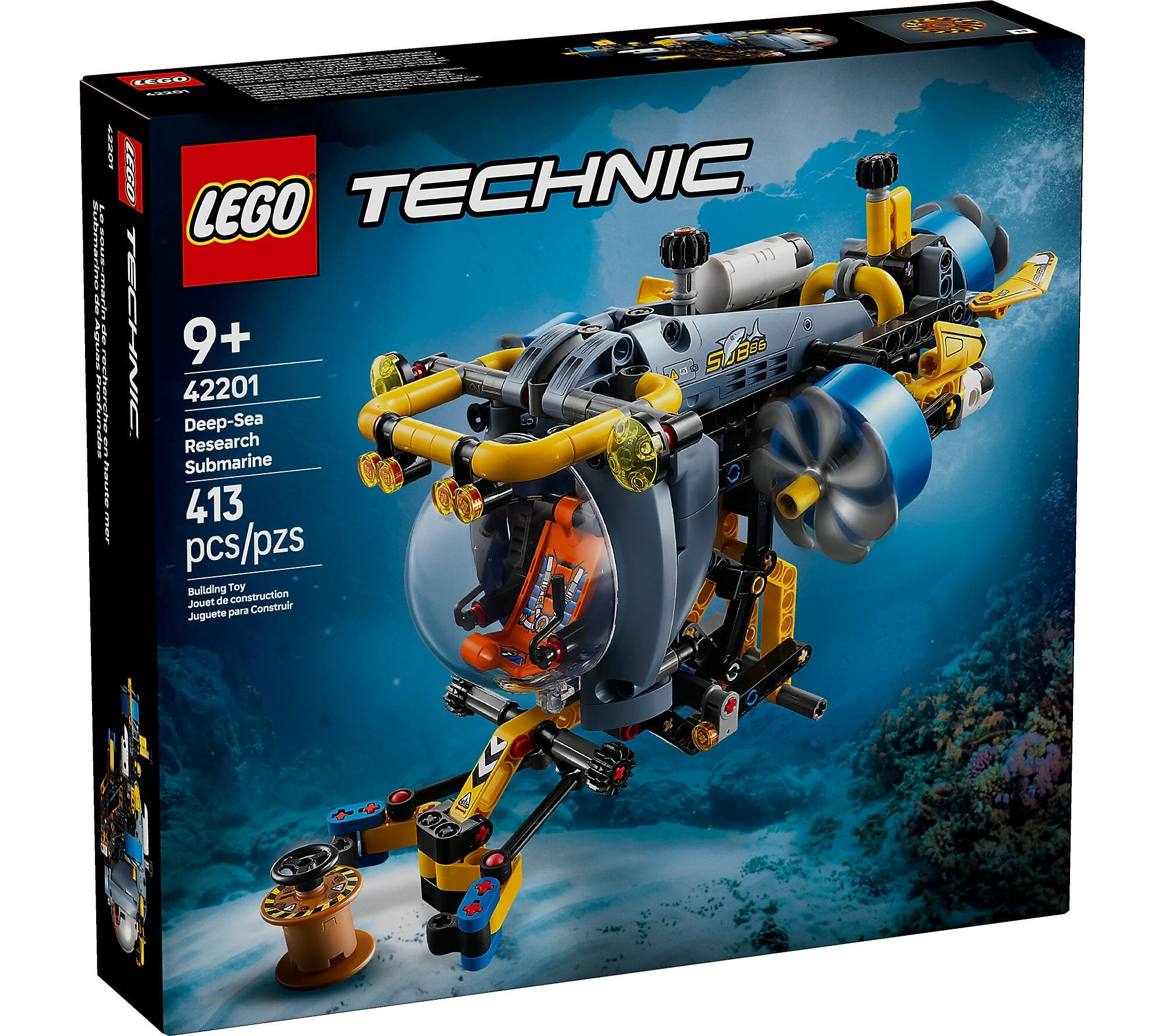 LEGO Technic Deep-Sea Research Submarine, 413 Pieces (42201)