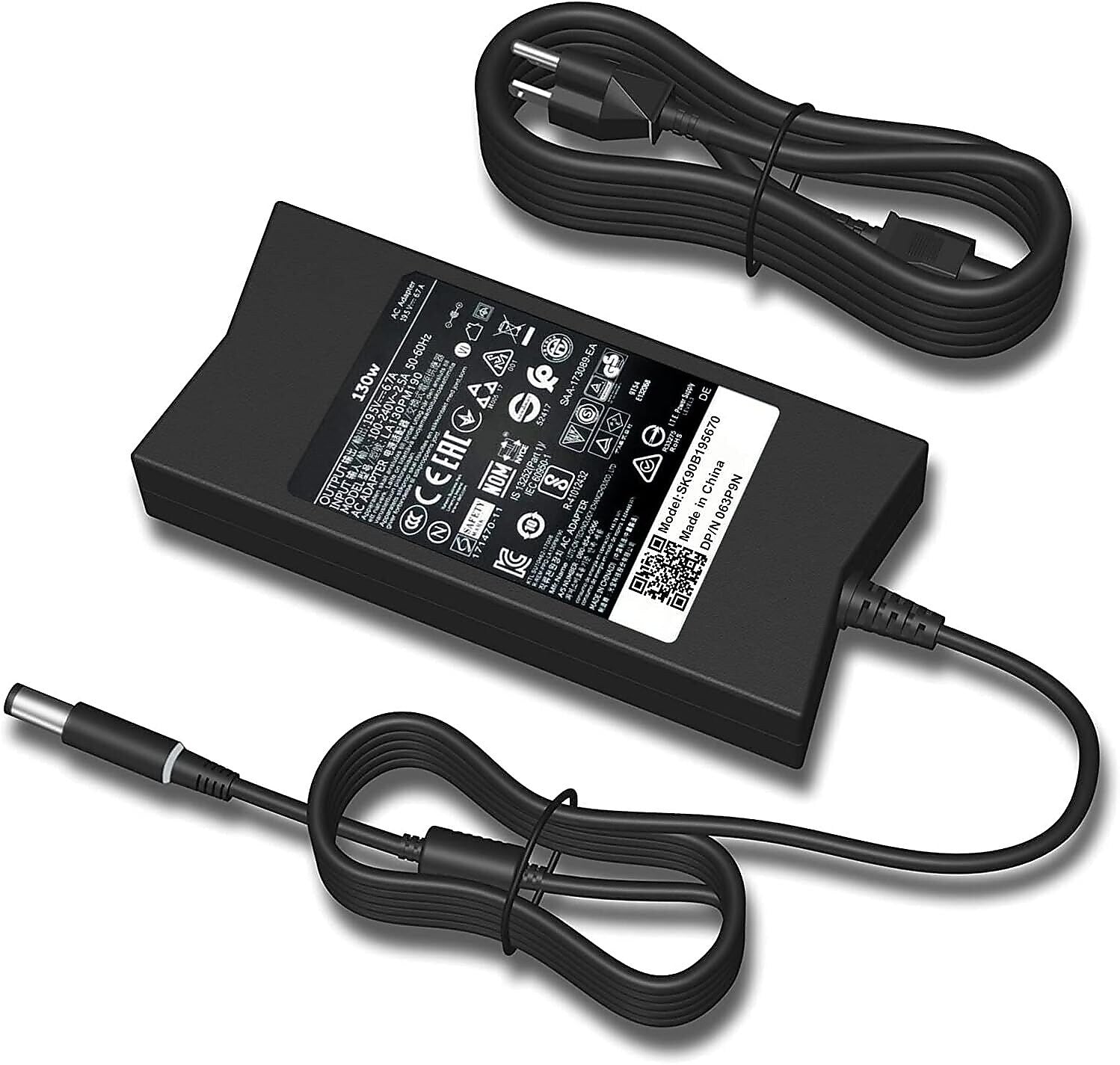 Dell 130W AC Adapter For Dell Latitude, Inspiron, Precision, Vostro, XPS, Studio Laptops (JU012)