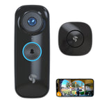 Toucan Wi-Fi Wireless Smart Video Doorbell Pro, Black (TVDP05GR)