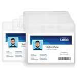 Staples Heavy-Duty ID Badge Holders, 3-3/8" x 3-7/8", Plastic, Clear, 50/Pack (37867)