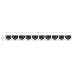 Teacher Created Resources Die-Cut Border Trim, 2.75" x 2.92', Black and White Fiesta, 12/Pack, 6 Packs/Bundle (TCR6107-6)