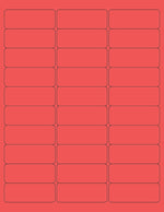 Red Laser Printer Label, 2-5/8" x 1"