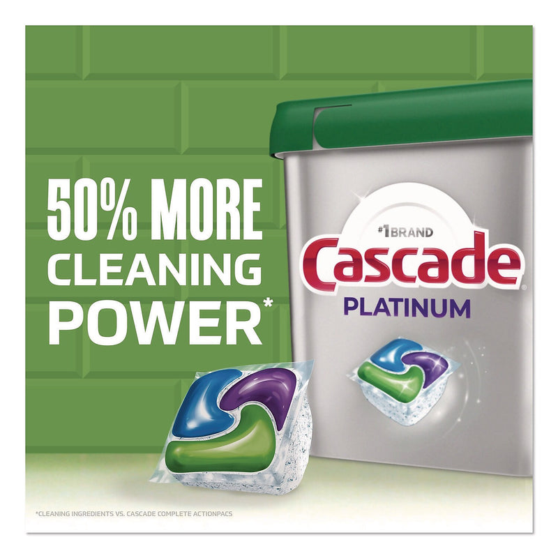 Cascade Platinum ActionPacs Dishwasher Detergent, Fresh Scent, 14 oz., 26 Pacs/Pack, 4 Packs/Carton (80797184)