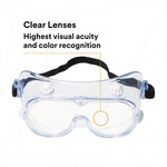 3M Safety Splash Goggle 334, Clear Lens (40660)