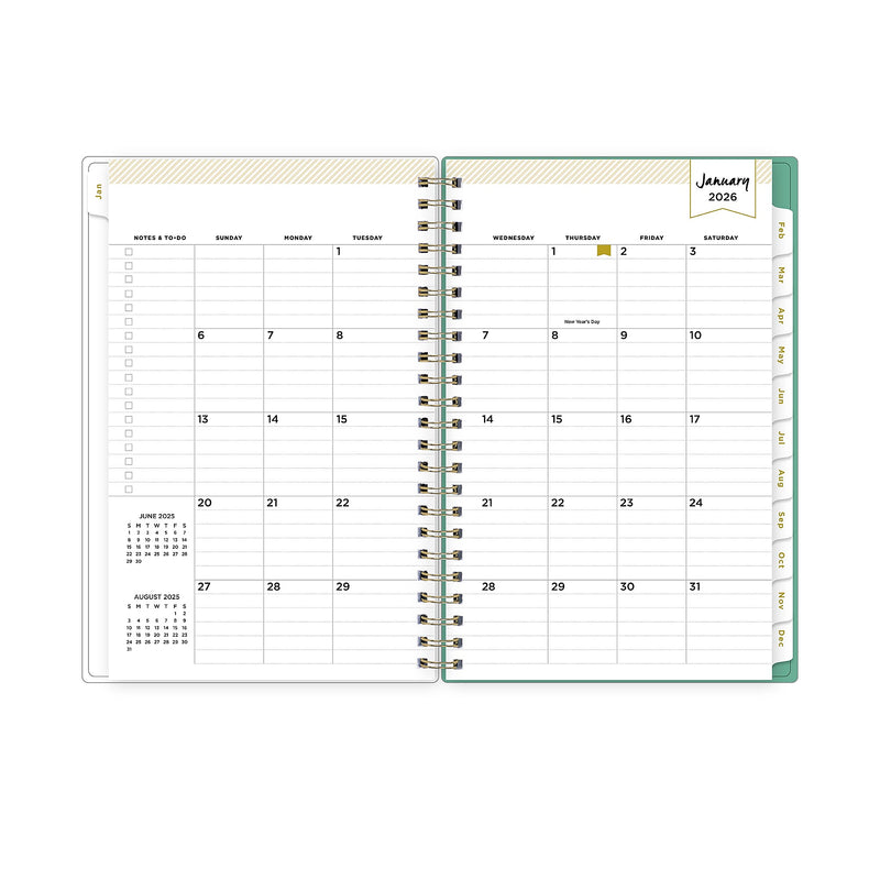 2026 Blue Sky Day Designer Peyton 5" x 8"  Weekly & Monthly Planner, Plastic Cover, Multicolored (103619-26)