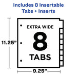Avery Big Tab Insertable Plastic Divider, 8 Tabs, Multicolor, 1 Set (11903)
