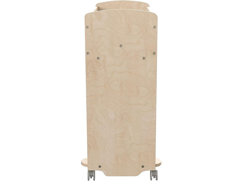 Flash Furniture Bright Beginnings Mobile 10-Section Storage Cart, 33.5"H x 31.5"W x 13"D, Brown (MK-KE24244-GG)