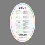 Full Color Magnetic Sign, Oval, Vertical, 6" x 4"