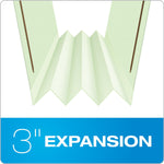 Pendaflex 30% Recycled Heavy Duty Pressboard Classification Folder, 3" Expansion, Legal Size, Light Green, 25/Box (PFX17187)