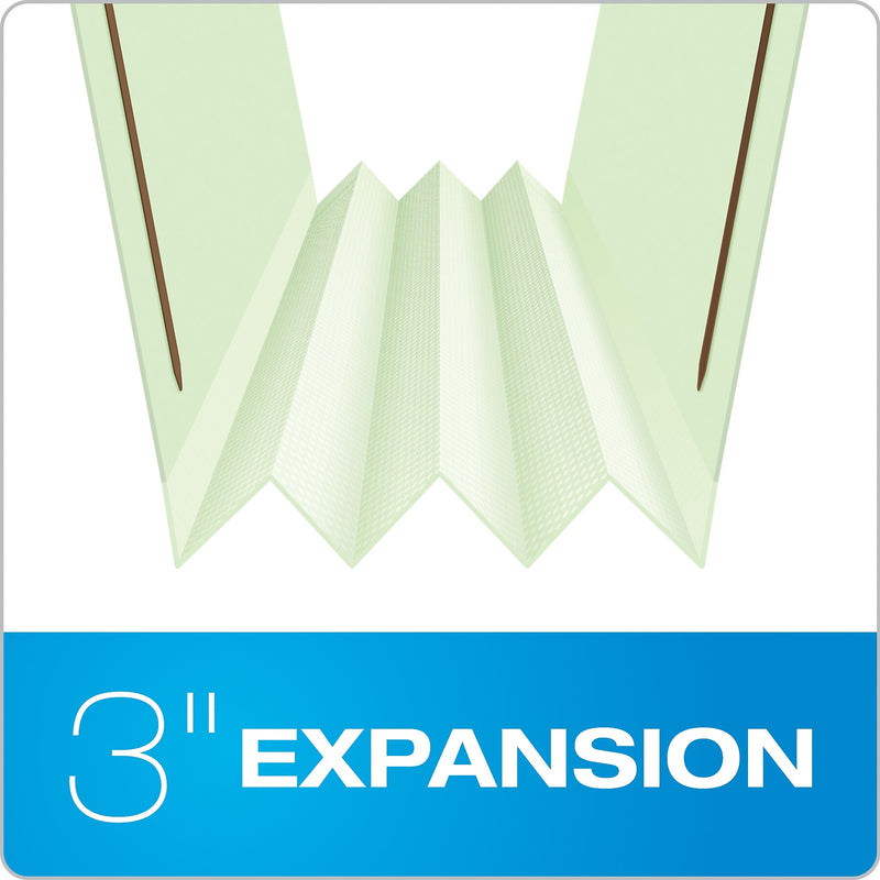 Pendaflex 30% Recycled Heavy Duty Pressboard Classification Folder, 3" Expansion, Legal Size, Light Green, 25/Box (PFX17187)