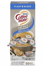 Coffee mate Oat Milk Liquid Creamer Singles, Plant-Based, 0.38 oz., 50/Box, 4 Boxes/Carton (NES19891CT)