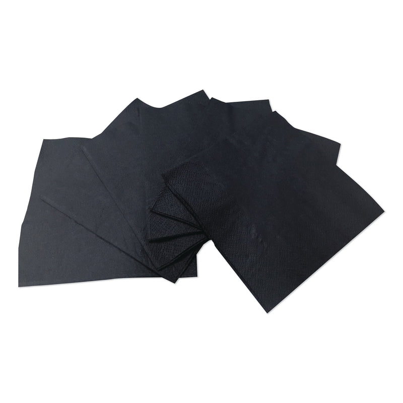 GEN Cocktail Napkins, 2-Ply, 9w x 4.5d, Black, 2,000/Carton