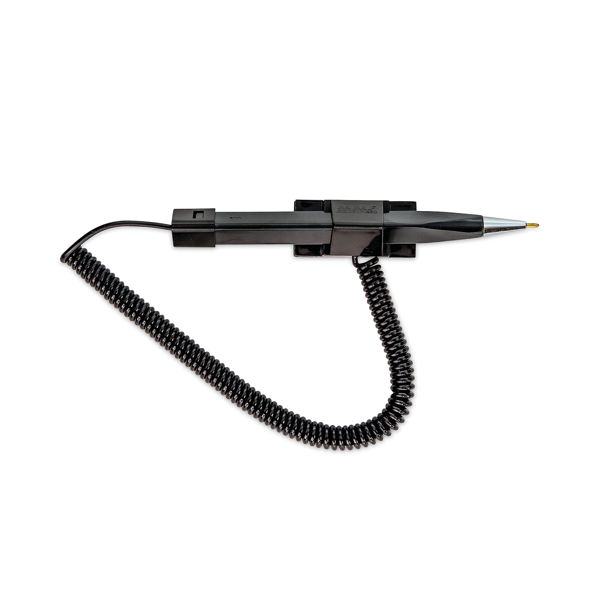 CONTROLTEK® Wedgy Secure Ballpoint Counter Pen, Fine 0.5 mm, Black Ink, Black
