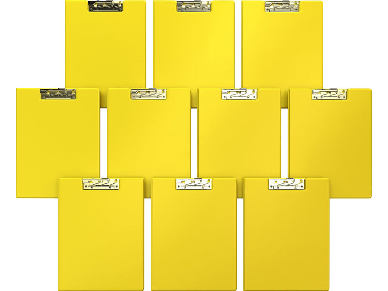 Davis Group Premium Polypropylene Clipboard, Letter Size, Yellow, 10/Pack (4511-05-10)
