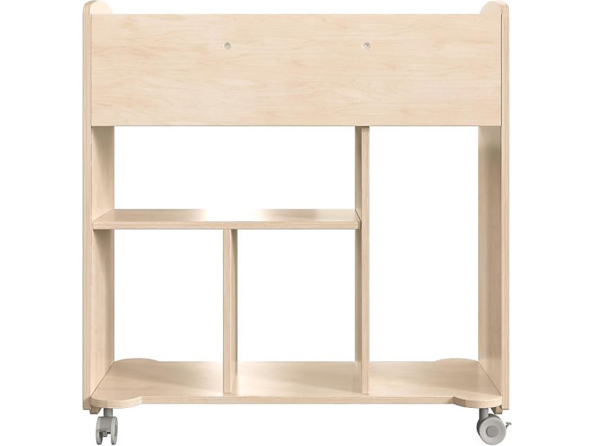 Flash Furniture Bright Beginnings Mobile 10-Section Storage Cart, 33.5"H x 31.5"W x 13"D, Brown (MK-KE24244-GG)